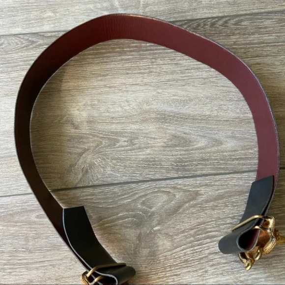 Vintage Antique Elephant Head Leather Waist Belt - Picture 9 of 16